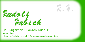 rudolf habich business card